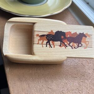Wooden Horse Trinket Box